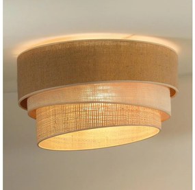 Duolla - Plafoniera YUTE TRIO 1xE27/15W/230V diametro 45 cm marrone/grigio/beige