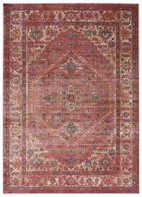 Tappeto in viscosa rossa , 160 x 230 cm Vintage Retro - Universal