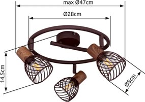 Globo 54817-3 - Luce Spot ISABELLE 3xE14/40W/230V