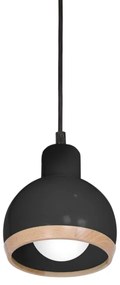Lampadario su filo OVAL 1xE27/60W/230V nero
