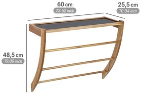 Portasciugamano da parete colore naturale scuro in legno Fondi – Wenko