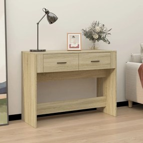 Tavolo Consolle Rovere Sonoma 100x39x75 Cm İn Legno Multistrato /