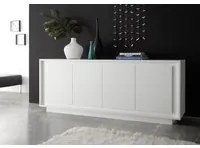 Credenza Moderna, Madia di Design, 4 ante, Bianco Opaco ZLCSKY-CBB