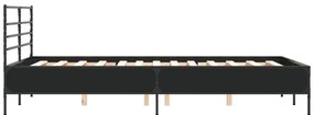 Giroletto nero 120x200 cm in legno multistrato e metallo