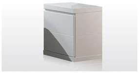 Comodino bianco Bianco, larghezza 44 cm Lara - Vipack