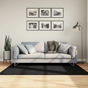 Tappeto Shaggy Pamplona A Pelo Lungo Moderno Nero 120x170 Cm /