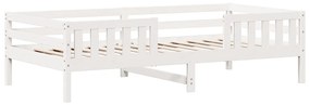 Letto senza materasso bianco 90x200 cm legno massello di pino