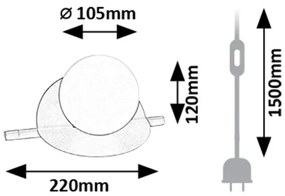 Rabalux 74222 - Lampada da tavolo JULES 1xG9/5W/230V