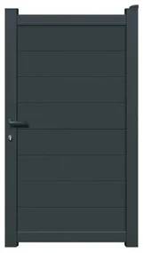Cancelletto GARDENGATE Prado grigio in alluminio H 178 x L 100 cm