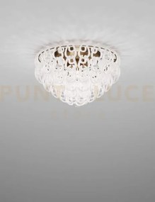 Giogali lampadadario a soffitto 60 bianco e bronzo opaco 4 luci att...