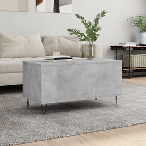 Tavolino salotto grigio cemento 90x44,5x45 cm legno multistrato