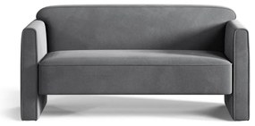 Divano grigio con rivestimento in velluto 140 cm Abby – Micadoni