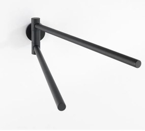 Portasciugamani a parete in acciaio inox nero opaco Bosio - Wenko