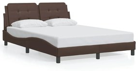 Giroletto Con Luci Led Marrone 140x200 Cm İn Similpelle /