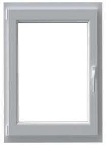 Finestra in PVC bianco L 80 x H 120 cm, 1 anta apertura a sinistra