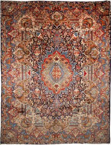 Kashan Tappeto persiano 390x300 (Iran) Annodato A Mano