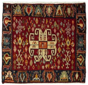 Shiraz Tappeto persiano 70x60 Rosso (Iran) Annodato A Mano
