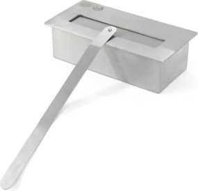 Camino a bioetanolo da terra Oslo in acciao nero L38xP38xH100 cm