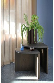 Set di tavolini da salotto in marrone scuro in pino massiccio 2 pz Combine – Karup Design