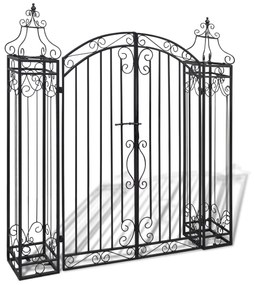 Cancello Ornamentale Da Giardino Ferro Battuto 122x20,5x134 Cm /