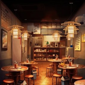 Immax 08255L - Lampadario a sospensione con filo PINCHOS 1xE27/40W/230V diametro 50 cm bambù