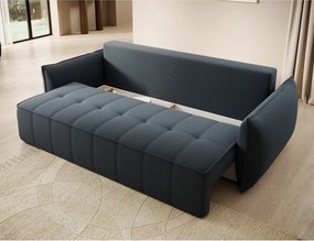 Divano blu allungabile/con contenitore e rivestimento in ciniglia 242 cm Weltton – ELTAP