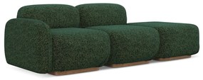 Chaise lounge componibile verde scuro (con penisola a sinistra) Ailani – Makamii
