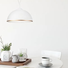 Lampadario a sospensione con supporto rigido RETRO II 1xE27/60W/230V bianco