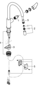GROHE 30562000 - Miscelatore per lavello START CURVE 357 mm, cromo lucido