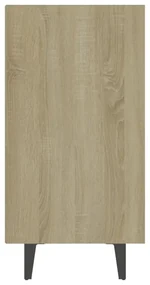 Credenza bianca e rovere sonoma 103,5x35x70 cm in truciolato