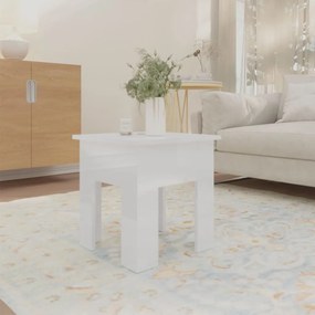 Tavolino da salotto bianco 40x40x42 cm in truciolato