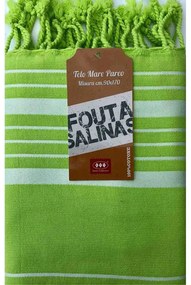 Telo Mare Fouta Cotone Spugna Salinas  Colore Verde