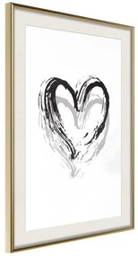 Poster  Painted Declaration of Love  Cornice Quadri Cornice d'oro con passe-partout, Larghezza x Altezza Home decor 30x45