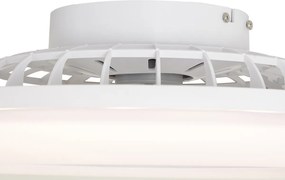 Ventilatore da soffitto bianco con LED RGB dimmerabile con telecomando - Clamo