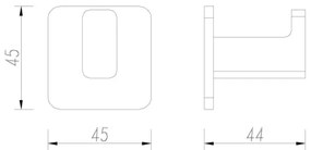 OMNIRES NL80115BL - Gancio a muro NELSON opaco nero