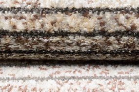 Tappeto moderno in tonalità marrone con strisce sottili Larghezza: 80 cm | Lunghezza: 150 cm