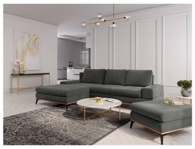 Divano letto angolare grigio scuro, angolo sinistro Planet - Windsor &amp; Co Sofas