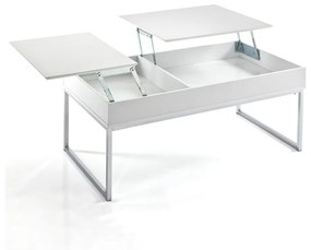 Tavolino bianco con piano bianco 60x110 cm Celinda - Tomasucci