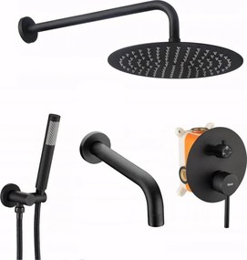 Set da vasca-doccia da incasso Rea Lungo Black  + BOX