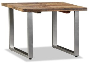 Tavolino da caffè in legno massello recuperato 55x55x40 cm