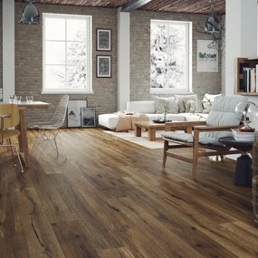 Parquet prefinito in rovere noce Famiglia oliato Forte XL