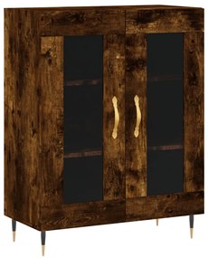 Credenza rovere fumo 69,5x34x90 cm in legno multistrato