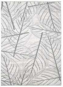 Tappeto moderno color crema chiaro con motivo a foglie Larghezza: 160 cm | Lunghezza: 220 cm