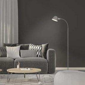 Brilo - Lampada da terra flessibile 1xE27/10W/230V argento