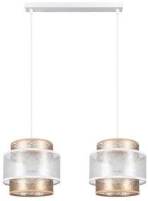 Lampadario a sospensione con filo GABI 2xE27/60W/230V oro/bianco