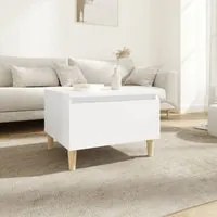 Tavolino Bianco 50x46x35 cm in Legno Multistrato 819500