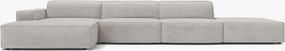Divano angolare modulare Jodie 5 posti in tessuto Liberty – L341 cm