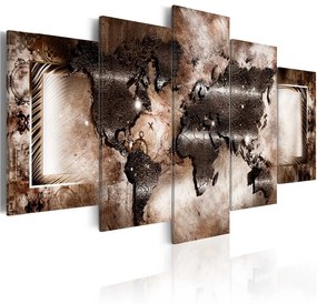 Quadro  Platinum map  Colore Beige, Dimensioni e Misure 200x100