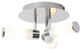 Plafoniera moderna per bagno cromo 3 luci IP44 - Bath