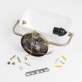 Brilagi - Lampada da parete BANK OFFICE 1xE27/60W/230V ottone/bianco